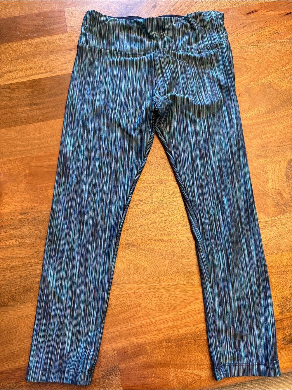 Lorna Jane Blue and Teal Striped Active Leggings